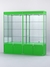 Витрина "АЛПРО" №1-2м-500-3 (задняя стенка - зеркало)  Зеленый