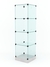 Витрина стеклянная "КУБ" №2 стаканчик (без дверок, передняя стенка - стекло) Ясень Анкор U31104