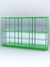 Витрина "АЛПРО" №4-3м-500-3 (задняя стенка - зеркало)  Зеленый