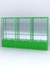 Витрина "АЛПРО" №2-3м-300-3 (задняя стенка - зеркало)  Зеленый