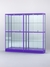 Витрина "АЛПРО" №4-2м-400-3 (задняя стенка - зеркало)  Фиолетовый