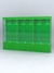 Витрина "АЛПРО" №1-3м-400-1 (задняя стенка - ДВП)  Зеленый