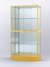 Витрина "АЛПРО" №4-400-3 (задняя стенка - зеркало)   Желтый