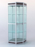 Витрина "УГЛОВАЯ" №7 (закрытая, задняя стенка - стекло) метровая Флитвуд серая лава H3453 ST22