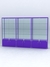 Витрина "АЛПРО" №2-3м-400-2 (задняя стенка - стекло) Фиолетовый