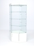 Витрина стеклянная "ИСТРА" угловая №113 пятигранная (без дверки, задние стенки - стекло) Белый