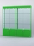 Витрина "АЛПРО" №1-2м-300-2 (задняя стенка - стекло) Зеленый