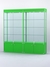 Витрина "АЛПРО" №1-2м-400-2 (задняя стенка - стекло) Зеленый
