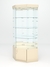 Витрина стеклянная "ИСТРА" угловая №119 шестигранная (без дверки, задние стенки - зеркало) Дуб Сонома