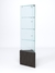 Витрина стеклянная "ИСТРА" угловая №5-У трехгранная (с дверками, бока - стекло) Грейвуд