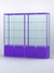 Витрина "АЛПРО" №2-2м-500-2 (задняя стенка - стекло)  Фиолетовый