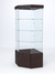 Витрина стеклянная "ИСТРА" угловая №113 пятигранная (без дверки, задние стенки - стекло) Дуб Венге