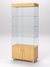 Витрина стеклянная "ПРИМА МОДЕРН" №1 (с дверками, задняя стенка - стекло) Бук Бавария