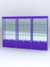 Витрина "АЛПРО" №1-3м-200-3 (задняя стенка - зеркало)  Фиолетовый