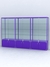 Витрина "АЛПРО" №2-3м-500-2 (задняя стенка - стекло) Фиолетовый