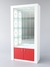 Витрина "АФРОДИТА" №3-6 (с дверками, задняя стенка - зеркало) Белый + красный