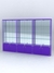 Витрина "АЛПРО" №2-3м-200-3 (задняя стенка - зеркало)  Фиолетовый