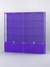 Витрина "АЛПРО" №2-2м-300-1 (задняя стенка - ДВП)  Фиолетовый