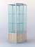 Витрина "УГЛОВАЯ" №6 (закрытая, задняя стенка - стекло) метровая Дуб Сонома
