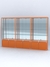 Витрина "АЛПРО" №2-3м-300-3 (задняя стенка - зеркало)  Оранжевый