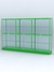 Витрина "АЛПРО" №4-3м-500-2 (задняя стенка - стекло)  Зеленый