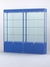 Витрина "АЛПРО" №1-2м-400-2 (задняя стенка - стекло) Синий