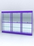Витрина "АЛПРО" №3-3м-200-3 (задняя стенка - зеркало) Фиолетовый