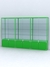 Витрина "АЛПРО" №2-3м-500-2 (задняя стенка - стекло) Зеленый