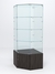 Витрина стеклянная "ИСТРА" угловая №15 пятигранная (с дверкой, задние стенки - стекло) Грейвуд