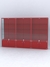 Витрина "АЛПРО" №2-3м-400-1 (задняя стенка - ДВП) Красный