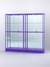 Витрина "АЛПРО" №4-2м-300-3 (задняя стенка - зеркало)  Фиолетовый