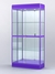 Витрина "АЛПРО" №3-400-3 (задняя стенка - зеркало)  Фиолетовый
