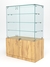 Витрина стеклянная "ИСТРА" островная №301 (с дверками, фасад - стекло) Дуб Золотистый