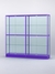 Витрина "АЛПРО" №4-2м-400-2 (задняя стенка - стекло)  Фиолетовый