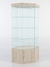 Витрина стеклянная "ИСТРА" угловая №17 шестигранная (с дверкой, задние стенки - стекло) Дуб Сонома
