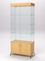 Витрина стеклянная "ПРИМА КЛАССИК" №1 (с дверками, задняя стенка - стекло) Бук Бавария