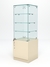 Витрина стеклянная "ИСТРА" островная №306 (с дверкой, фасад - стекло) Крем Вайс