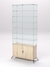 Витрина стеклянная "ПРИМА КЛАССИК" №33 (с дверками, задняя стенка - стекло)  Дуб Сонома
