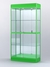 Витрина "АЛПРО" №3-400-3 (задняя стенка - зеркало)  Зеленый