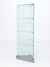 Витрина стеклянная "ИСТРА" угловая №1ХП-У трехгранная (с дверками, бока - стекло) Серый