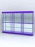 Витрина "АЛПРО" №3-3м-300-3 (задняя стенка - зеркало) Фиолетовый