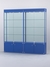 Витрина "АЛПРО" №1-2м-300-2 (задняя стенка - стекло) Синий