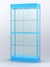 Витрина "АЛПРО" №3-400-2 (задняя стенка - стекло) Голубой