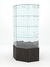 Витрина стеклянная "ИСТРА" угловая №20 шестигранная (с дверкой, задние стенки - зеркало) Грейвуд