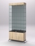 Витрина стеклянная "ПРИМА КЛАССИК" №32 (с дверками, задняя стенка - зеркало)  Дуб Сонома + Дуб Венге