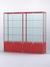 Витрина "АЛПРО" №2-2м-500-2 (задняя стенка - стекло)  Красный