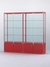 Витрина "АЛПРО" №2-2м-400-2 (задняя стенка - стекло)  Красный