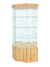 Витрина стеклянная "ИСТРА" угловая №19 шестигранная (с дверкой, задняя стенка - зеркало) Дуб Золотистый