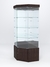 Витрина стеклянная "ИСТРА" угловая №14 пятигранная (с дверкой, задние стенки - зеркало) Дуб Венге