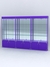 Витрина "АЛПРО" №1-3м-300-3 (задняя стенка - зеркало)  Фиолетовый